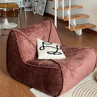 Canapé moderne carré de petite taille sans armature, rembourrage en éponge, canapé compressé sous vide, fauteuil une place, fauteuil de détente pour le salon