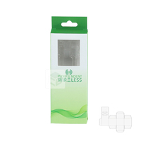 Boîte d'emballage de câble de données USB rectangle personnalisé papier artisanal avec doublure en éponge plastification mate insertion plastique découpée cintre pour fenêtre