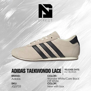 Adidas Wmns Taekwondo Lace 'วันเดอร์ ไวท์ แบล็ค' รองเท้าผูกเชือกสำหรับเดินในชีวิตประจำวัน รองเท้าผูกเชือกแบบระบายอากาศได้ดี รองเท้าผ้าใบสไตล์เรโทร - Product Image 6