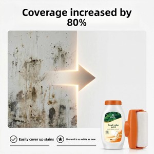 <span class=keywords><strong>Peinture</strong></span> murale blanche en rouleau, latex inodore à base d'eau pour retouches à domicile, couvrance élevée pour graffitis, séchage rapide, 500g - Product Image 4