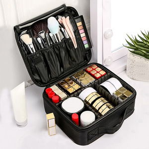 Trousse de <span class=keywords><strong>Maquillage</strong></span> Professionnelle en Polyester pour <span class=keywords><strong>Femme</strong></span>, Coffret Cadeau Complet de Kit de <span class=keywords><strong>Maquillage</strong></span> avec Fermeture Éclair - Product Image 1