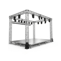 Estructura de aluminio de dos alas de 8x7x6m para escenarios, sistema de iluminación Line Array y conciertos