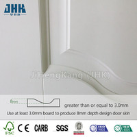 Porte en bois composite à ouverture manuelle moderne JHK JHK-006 avec finition blanche, pour usage intérieur (chambre, salon et cuisine)