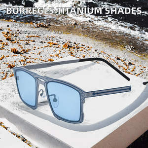 Gafas de Sol de Titanio Unisex 2025, Diseño Vintage Cuadrado, Polarizadas, Espejo, UV400, Antideslumbrantes, Montura Completa, Degradado, Coloridas - Product Image 2