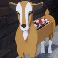 Pot Bunga Bentuk Kucing Desain Kustom Pabrik Grosir, Planter & Wadah Bibit, Seni Taman dari Papan Busa PVC, Hadiah