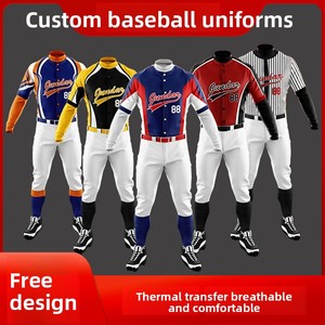 Uniformes de Béisbol Estilo Coreano para Hombre y Mujer, Ropa Deportiva Personalizada, Camisetas Escolares, Conjuntos Deportivos Estilo Preppy, Equipación de Softbol con Impresión de Logotipo - Product Image 3