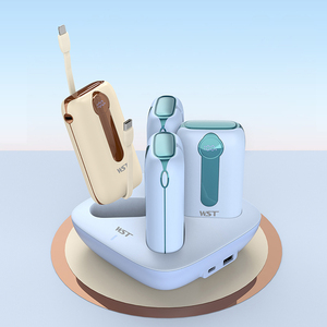 Wst bán buôn 2025 Hot Sản phẩm bán chạy Powerbank sạc xách tay <span class=keywords><strong>mini</strong></span> Cáp 10000mAh ngân hàng điện <span class=keywords><strong>Dock</strong></span> trạm cho điện thoại - Product Image 4