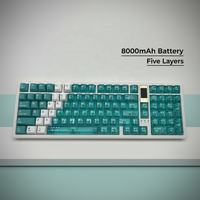 Clavier mécanique de jeu programmable OEM sans fil 2,4 GHz USB-C, 100 touches, RVB intégral, avec touches interchangeables à chaud et profil Tri-Mode