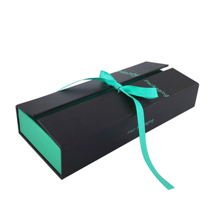 Customized Hard Board Magnetic Opening and Closing <b>Foldable</b> Paper <b>Box</b> Hair Extension <b>Box</b> with Silk Insert - Product Image 5