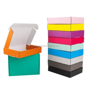 뜨거운 판매 OEM 공장 사용자 정의 로고 배송 패키지 인쇄 핑크 골판지 우편물 상자 로고