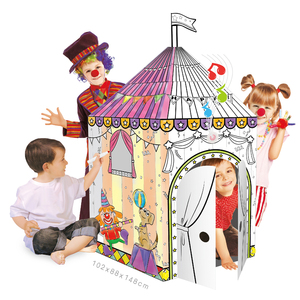 Maison 3D bricolage gribouillage enfants peinture jouets papier éducatif dessin maison de jeux château <span class=keywords><strong>en</strong></span> <span class=keywords><strong>carton</strong></span> - Product Image 1