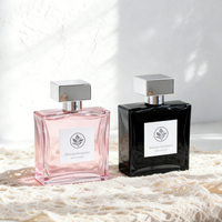 Flacons en verre givré noir de 30 ml, 50 ml, 100 ml, distributeurs de parfum vides, atomiseur avec bouchon unique pour liquides parfumés, Cologne