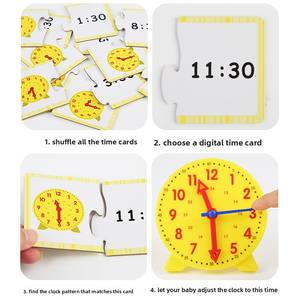 Reloj didáctico para niños, modelo <span class=keywords><strong>de</strong></span> reloj <span class=keywords><strong>de</strong></span> aprendizaje, herramienta <span class=keywords><strong>de</strong></span> enseñanza para primaria, grados 1, 2 y 3, demostración en el aula, venta al por mayor - Product Image 4