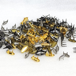 Fabrieksgroothandel ijzeren ovale spijker met 4 klauwen, nikkelvrij, voor schoenen, kleding, PU lederen riemen - Product Image 1