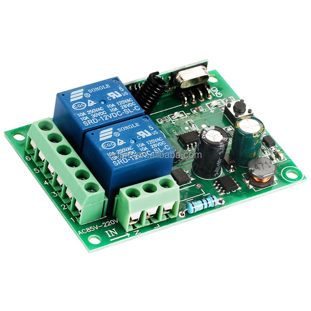AC110V-220V Two Wireless Remote Control Switch Receivers Intelligent Lighting Control Module 433Mhz
