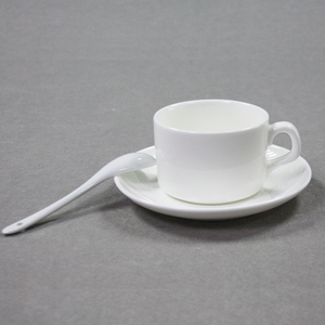 Luxo 150ml Classic Sublimation Impressão Canecas Cerâmicas Bonito Chá Xícara e Pires Conjunto Branco Copos de Café com Placa Sobremesa - Product Image 1