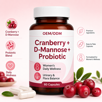 Greenpie OEM Capsules Probiotiques Vaginales Canneberge Prébiotiques D-Mannose Vitamine C Soutien du pH Vaginal Capsules pour la Santé Vaginale