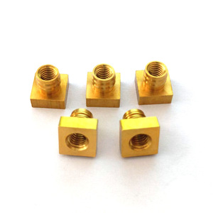 Tuercas cuadradas chapadas en cobre M6 M8 M10 con rosca métrica en un extremo para equipos de comunicación - Product Image 2