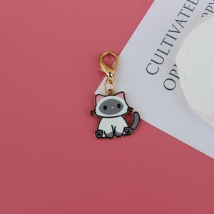 Mini Llavero de Gato Esmaltado, Colgante de Gato de Dibujos Animados, Accesorios DIY, Colgante de Gato de la Suerte, Decoración Colgante, Regalos para Niñas - Product Image 3