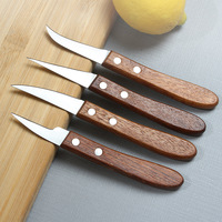 Vente chaude Mini Fruit Spéléologie Set Acier et Inoxydable Couteau À Découper Manche En Bois