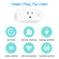 Prise intelligente US FY12 Ewelink WiFi (10A/16A) avec écran OLED à design rabattable, moniteur d'énergie et minuterie pour usage domestique
