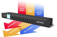 AVMATRIX MSS0811 Conmutador de Matriz 3G-SDI 8x8, Router de Video SDI Compacto con Pantalla LCD y Doble Alimentación para Transmisión en Vivo