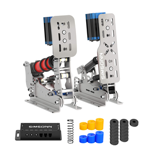 แป้นเหยียบเกมมิ่ง SIMSONN คุณภาพสูง ผลิตจากสแตนเลส สีดำ รุ่น Plusx สำหรับพวงมาลัยเกมและเครื่องจำลองการบิน - Product Image 4