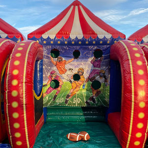 4-In-1 Leuke Opblaasbare Carnavalspellen Voor Kinderen Voetbalschieten & Kasteel Voor Kinderevenementen - Product Image 3