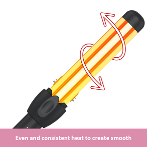 Fer à boucler 2 en 1 Fer à boucler professionnel de 1.25 pouces PTC Baguette à boucler double tension avec clip Affichage Fers à boucler en céramique - Product Image 5