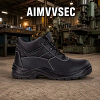 Bottes de sécurité AIMVVSEC prêtes à être expédiées, anti-perforation, résistantes à l'huile, avec semelle en caoutchouc et embout en acier, pour l'exploitation minière et la construction, vente en gros