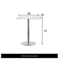 Ensemble de chaises de table d'extérieur commerciales modernes en acier inoxydable à la mode pour les cafés et les magasins de thé au lait