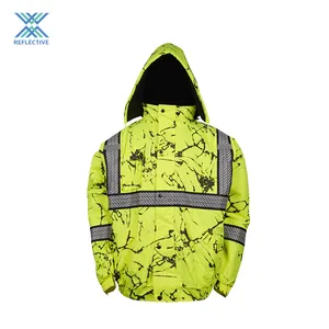 LX High Quality Work Jacket Men Winter Reflective Hi-vis Safety Clothing Reflective Work Jacket With Reflective Strips