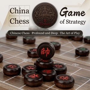 Large Carved Xiangqi <b>Set</b> Adult Chinese <b>Chess</b> Board Game Magnetic Feature Portable Packaging for School Academy Training Teaching - Product Image 5