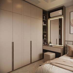 Custom Modern Tone Wood Closet Multi-Functional <b>Organizer</b> for Bedroom Durable MDF Clothes Storage Cabinet for Home - Product Image 6