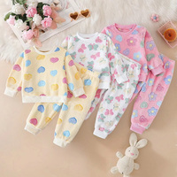 Vêtements pour enfants personnalisés, t-shirt à manches longues en polyester avec motif de cœur et de fleurs pour bébé fille, printemps, pour l'Europe et les États-Unis