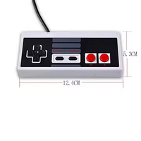 Controlador de Juego con Cable USB para NES Clásico, Diseño Retro Original para Juegos de PC y Emuladores