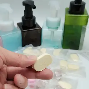 תוצרת בית קצף יד לשטוף סבון עם פרח ריח טבליות מותג פרטי
