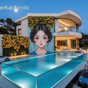 Plancher rectangulaire verre organique acrylique Transparent fenêtre claire piscine vente directe d'usine conception personnalisation - Product Image 1