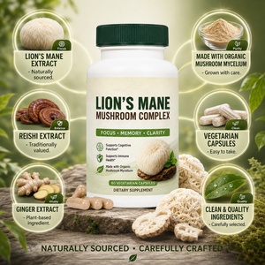 Natural Organic <b>Lion's</b> <b>Mane</b> Mushroom Extract Capsules Brain Immune Health Halal Certified ODM/OEM Brand Customizable Bottles 2 - Product Image 3