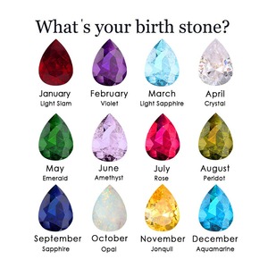 Collar con Colgante <span class=keywords><strong>de</strong></span> Gota <span class=keywords><strong>de</strong></span> Agua con Piedra <span class=keywords><strong>de</strong></span> Nacimiento <span class=keywords><strong>de</strong></span> 12 Meses, Chapado en <span class=keywords><strong>Oro</strong></span> <span class=keywords><strong>de</strong></span> 18K, Acero Inoxidable, Joyería con Recubrimiento al Vacío - Product Image 5