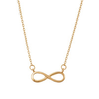 Collier pendentif en acier inoxydable avec symbole de l'infini (figure 8) le plus vendu pour femme - Chaîne de clavicule simple et élégante - Vente en gros de bijoux
