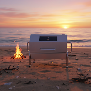 Barbecue au charbon de bois en acier inoxydable robuste avec rôtissoire infrarouge pour porc, agneau, <span class=keywords><strong>poulet</strong></span> entiers, idéal pour les fêtes en extérieur - Product Image 1