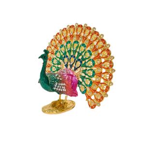 Adorno de Metal Pequeño de Pavo Real, Novedad de Venta Caliente, Fuente Transfronteriza, Logotipo Grabado para Escritorio, Temática Animal, Tallado Artesanal - Product Image 5