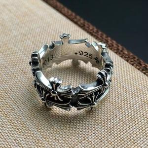 Heißer Verkauf Europa und Amerika Messing Doppellagiger Kreuzring <span class=keywords><strong>Punk</strong></span> Vintage Unisex Paarring für Männer Frauen All-Match für den Alltag - Product Image 5