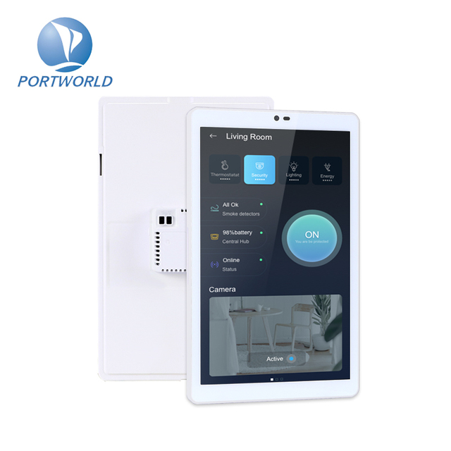 Portworld YC-SM08P White/Black Color Option 8 Inch Android 13 Smart Home Automation Central Control Panel