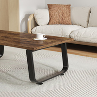 Benutzer definierter minimalisti scher klappbarer Couch tisch aus Holz Kleiner Tee tisch im japanischen Stil mit U-förmigen Metall beinen für das Wohnzimmer