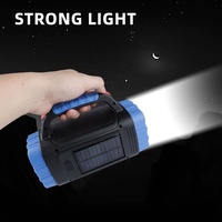 Lampe de recherche LED solaire multi-énergie 3W, projecteur COB, éclairage d'urgence 90 SMD, multi-modes, USB, intensité réglable, interchangeable