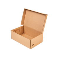 Boîte cadeau en carton ondulé biodégradable et recyclable avec logo personnalisé, emballage en cuir de vache, boîte à chaussures à rabat pour vêtements