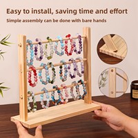 Présentoir à bijoux personnalisé en bois de pin massif, multi-niveaux, détachable, avec support en T pour bracelets, colliers, montres, joncs et chouchous