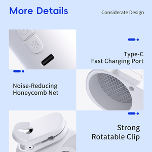 Nouveau ventilateur de poche électrique rechargeable, mini-refroidisseur d'air, silencieux, étanche, portable, avec clip ceinture, ventilateurs turbo - Product Image 4